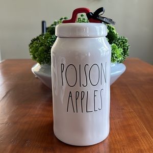 RAE DUNN POISON APPLES Disney Villains Evil Queen Double Sided Ceramic Canister